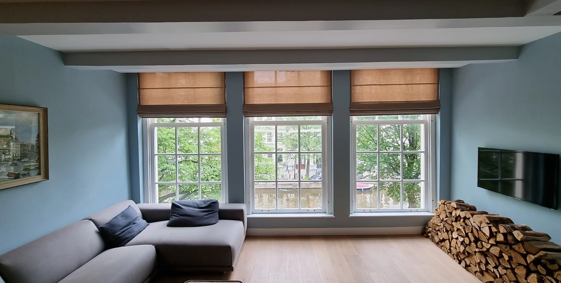 Maatwerk vouwgordijnen in een moderne woning